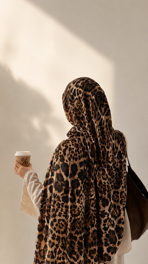 Cheetah Printed Hijab